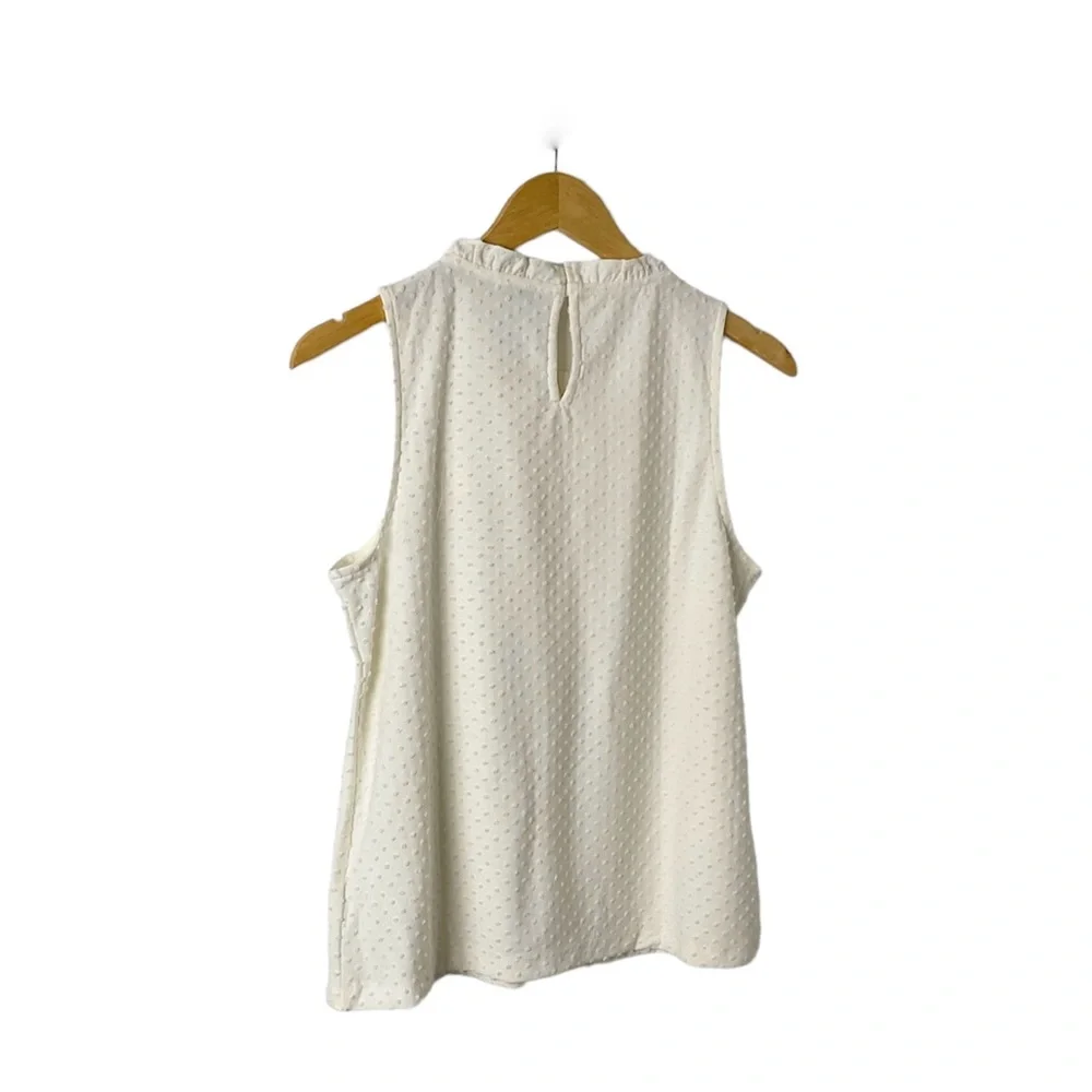 J. Crew Cream‎ Knit Babydoll Sleeveless Top Size Small